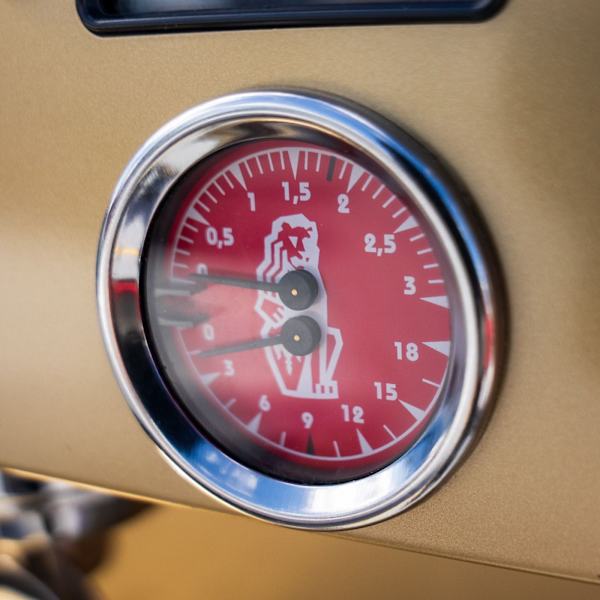 Stunning Custom Fire Gold La Marzocco PB 2 Group – Pre-Loved