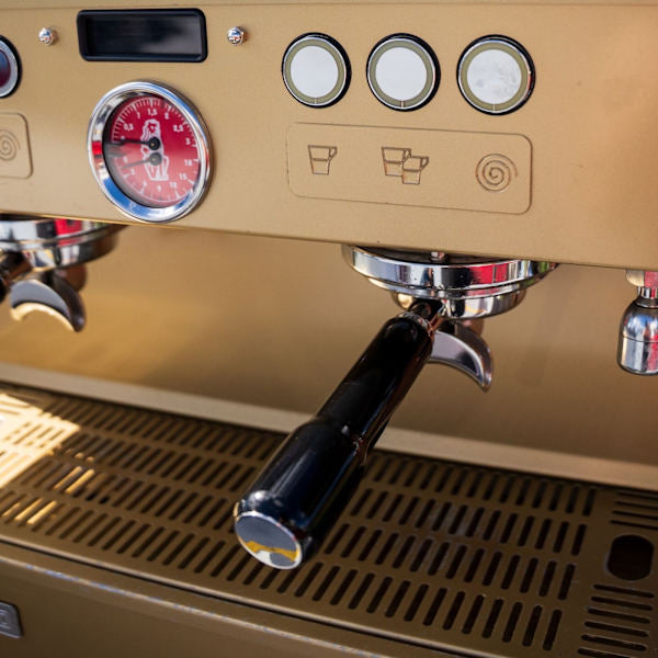 Stunning Custom Fire Gold La Marzocco PB 2 Group – Pre-Loved