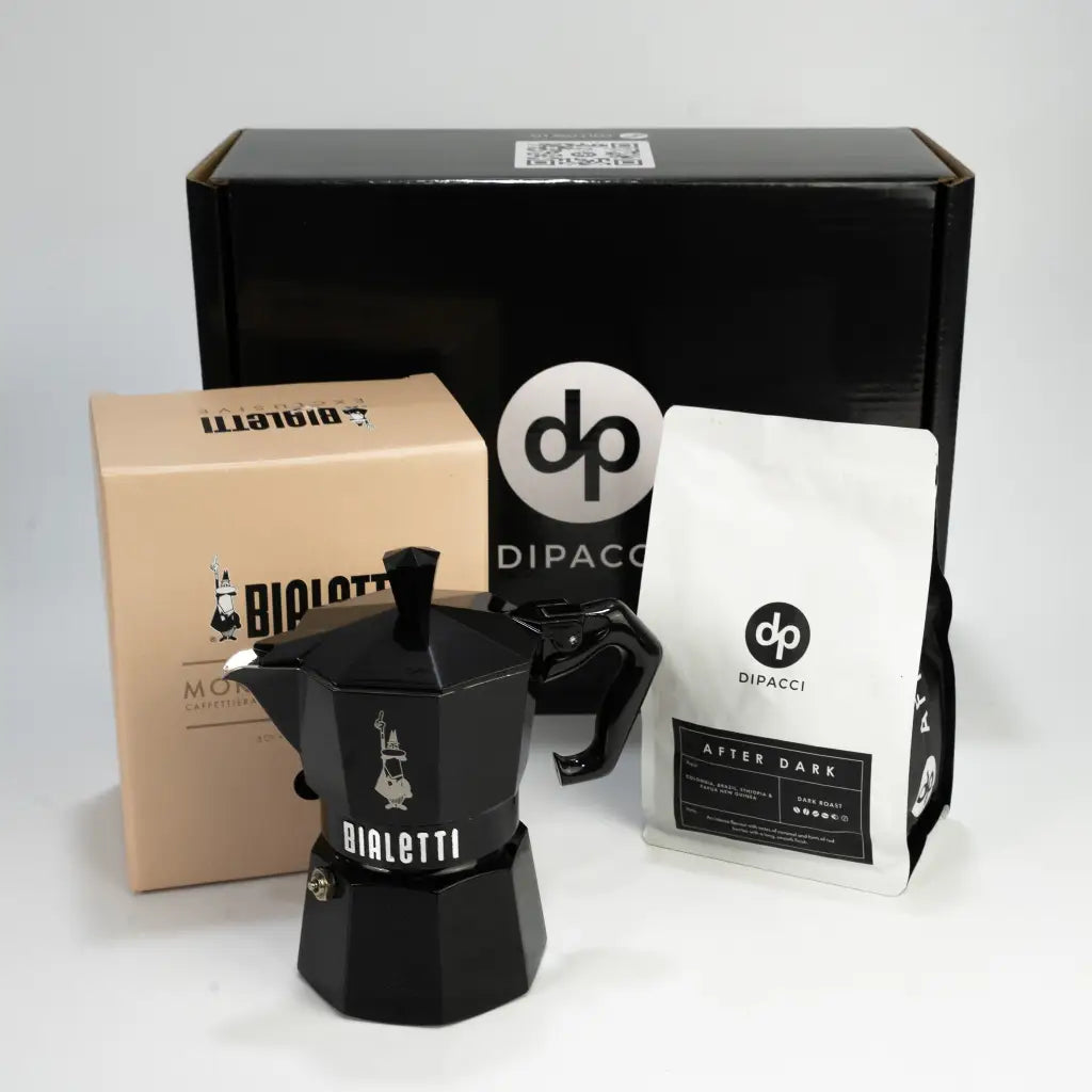 Bialetti 3 Cup Gift Set in Blue or Black