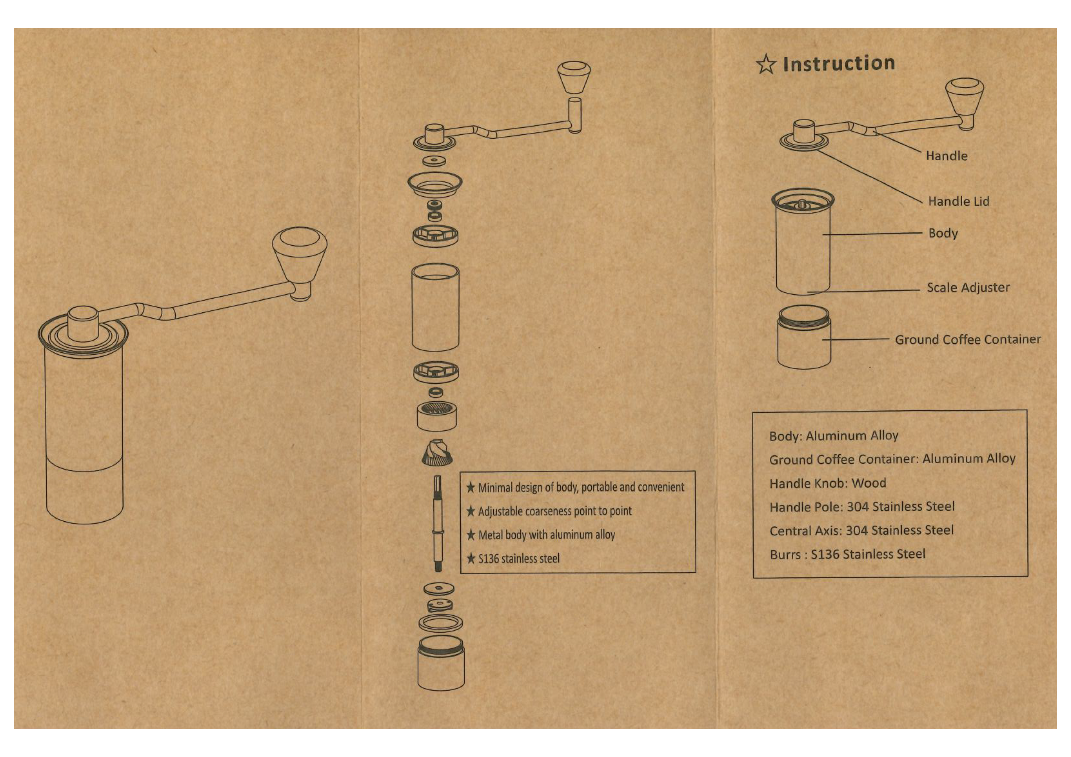 Precision Hand Grinder Black - 25 Gram