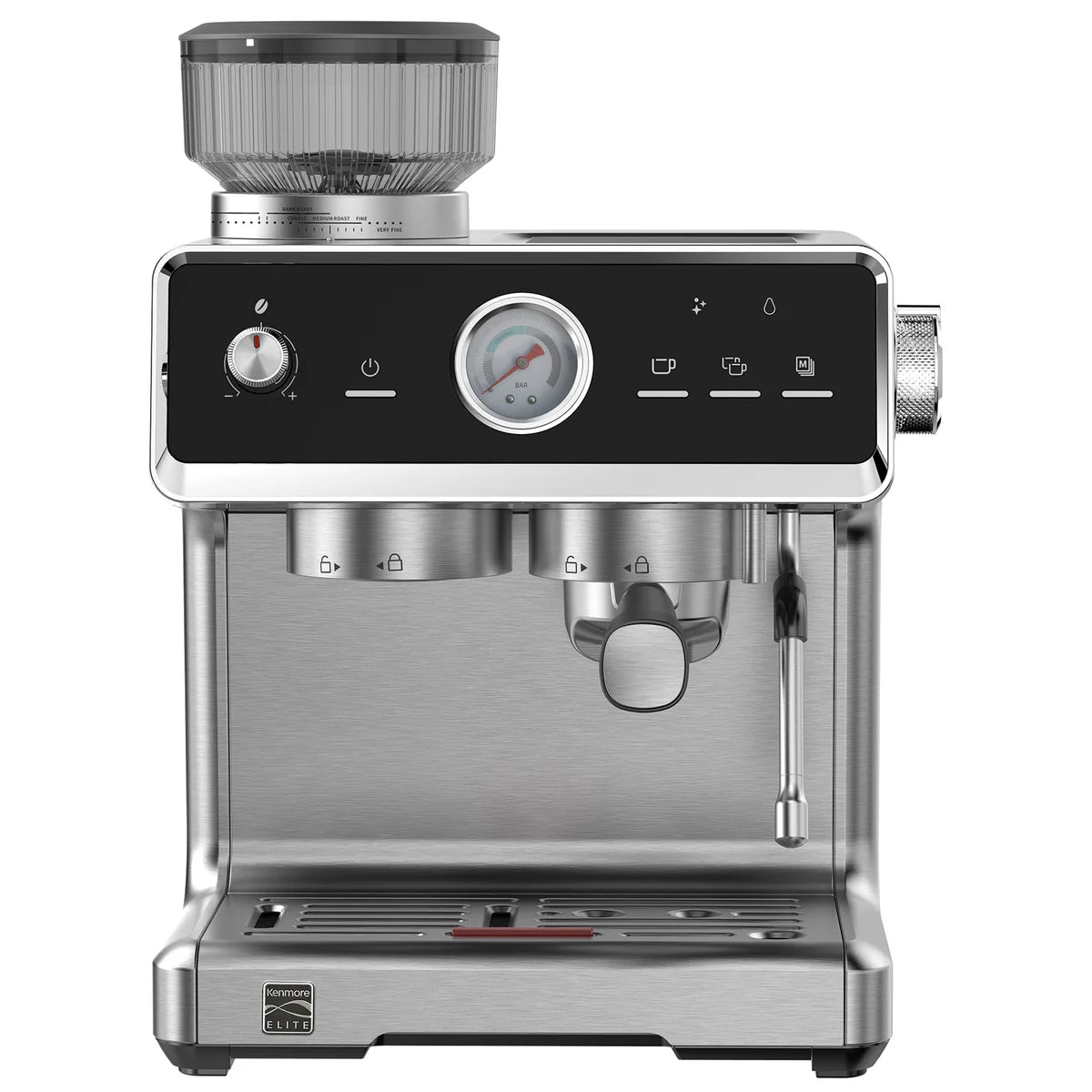 Kenmore Elite Auto-Tamping Espresso Machine Package ( Free 250 Gram coffee & 350 Ml Milk Jug
