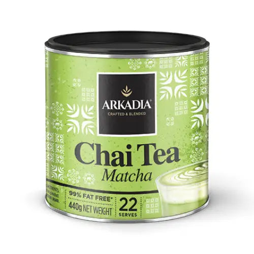 Arkadia Matcha Green Chai Tea - 440g - 440g Tin - ALL