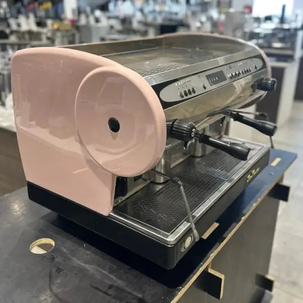 Baby Pink Italian 2 Group Commercial Coffee Machine