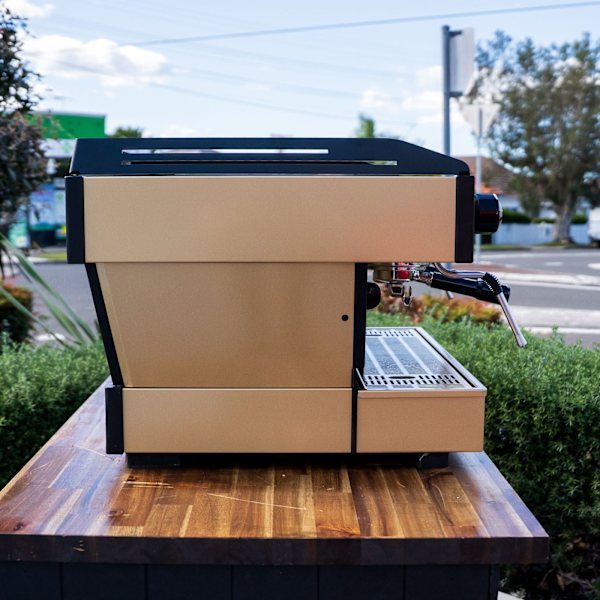 Stunning Custom Fire Gold La Marzocco PB 2 Group – Pre-Loved