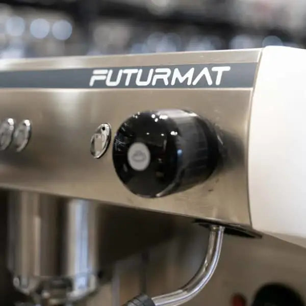 Clean 2 Group Futurmatt Commercial Coffee Machine In White -