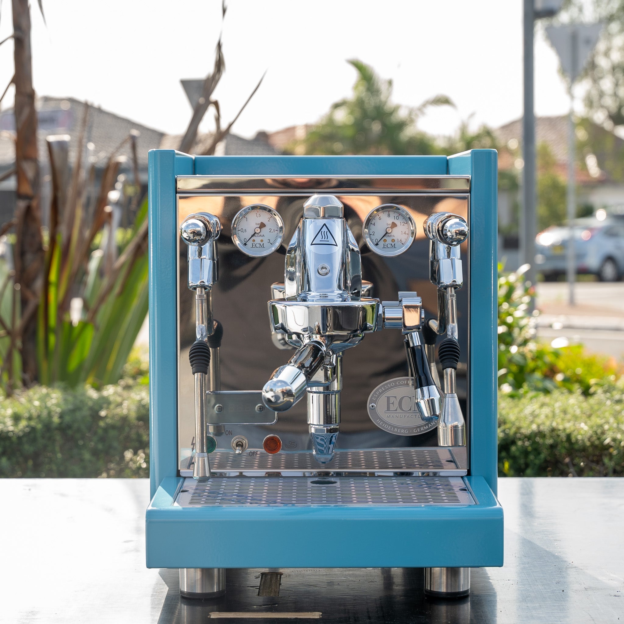 Custom Baby Blue ECM Technika V Profi PID Coffee Machine - Australia - Di Pacci