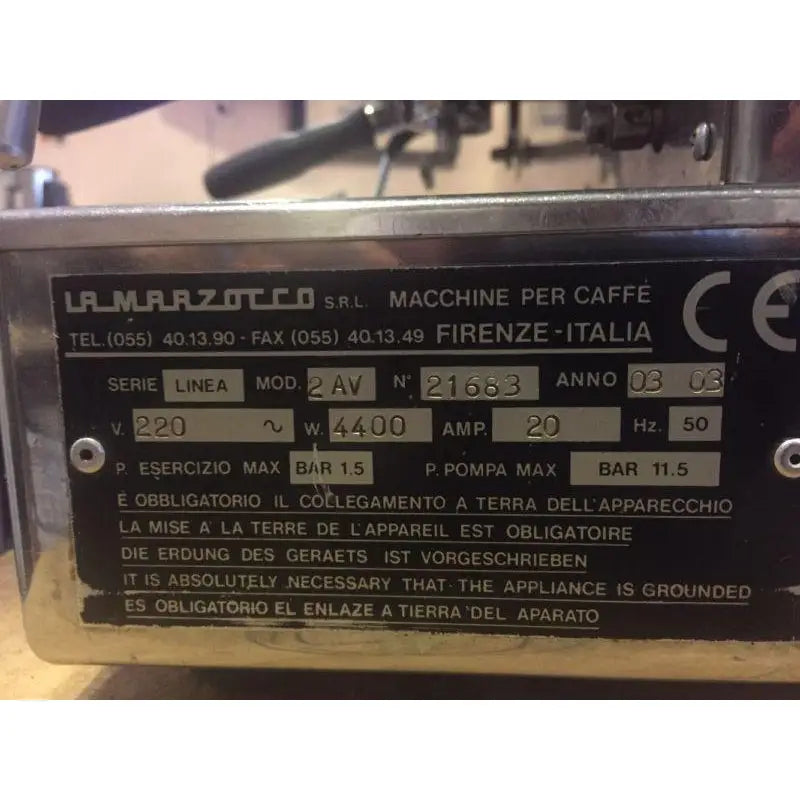 Pre-Owned 2 Group La Marzocco Linea AV Commercial Coffee