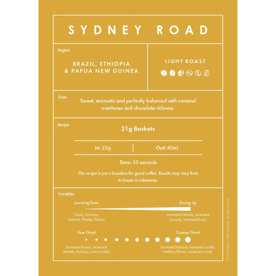 Sydney Road Blend 1kg - ALL
