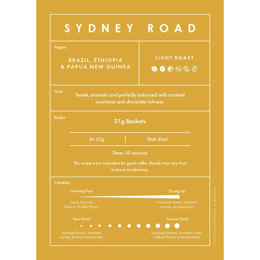 Sydney Road Blend 500g - ALL