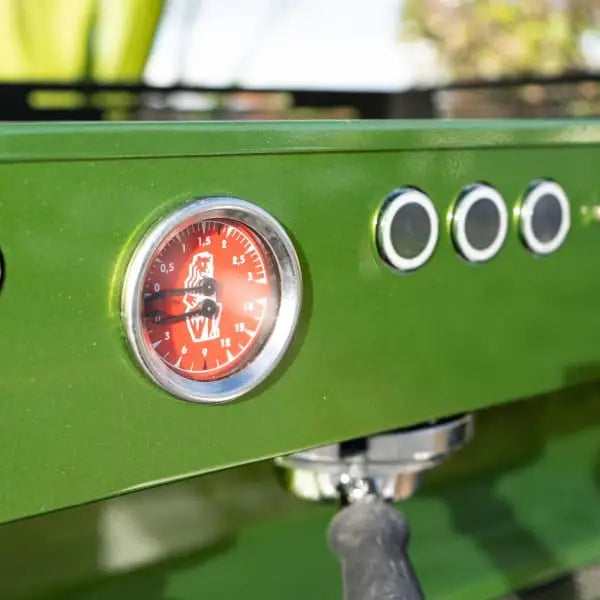 Used Green Custom La Marzocco 3 Group PB Commercial Coffee