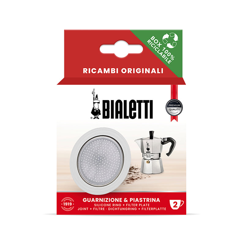 Bialetti Replacement Seal & Filter 2 Cup