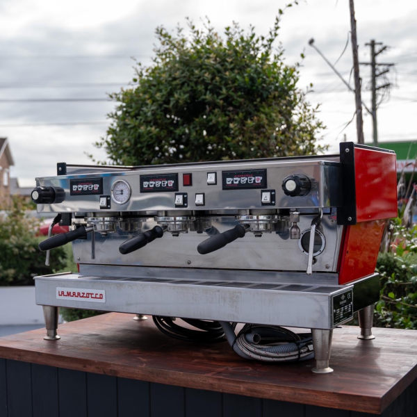 Pre Loved Ferrari Red La Marzocco Linea 3 Group Coffee Machine