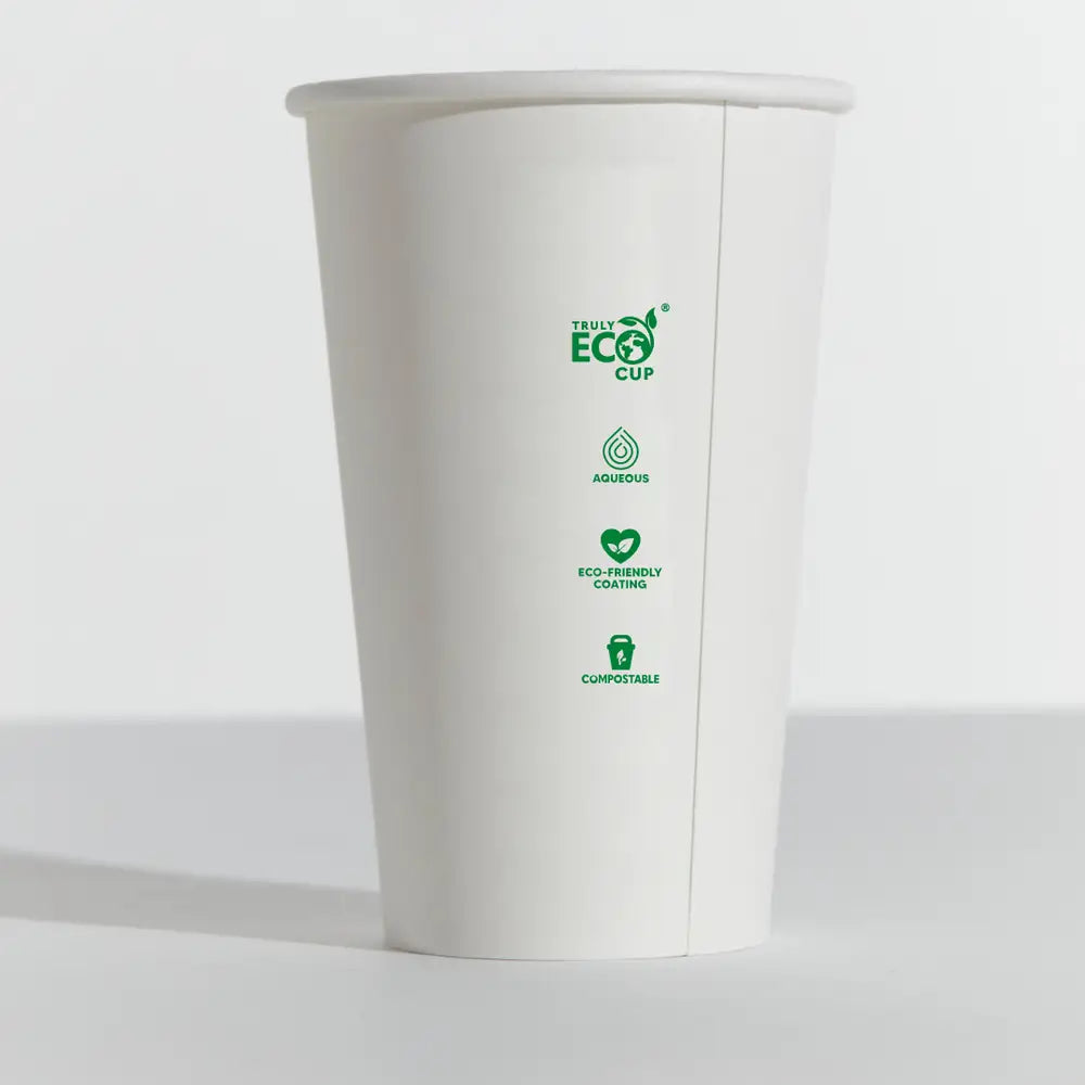 16oz Coffee Cups - PLAIN WHITE / PACK OF 100