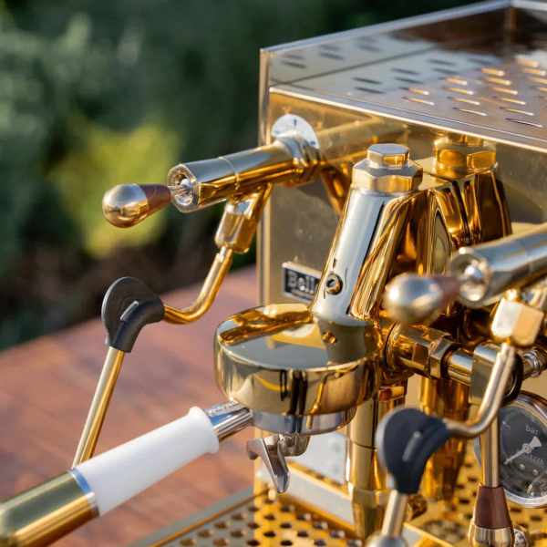24 Cart Gold Plated Bellezza Francesca Custom Semi Commercial Coffee Machine - Australia - Di Pacci