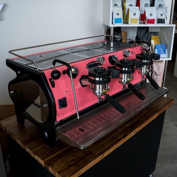 La Marzocco Strada MP 3 Group Espresso Machine Custom Apricot Pink