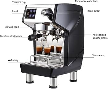 Amazon.com: YDBMY Commercial Semi-Automatic Coffee Machine, (550Ml ...