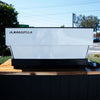 Immaculate La Marzocco Linea AV Gloss White with Chrono Shot Timers
