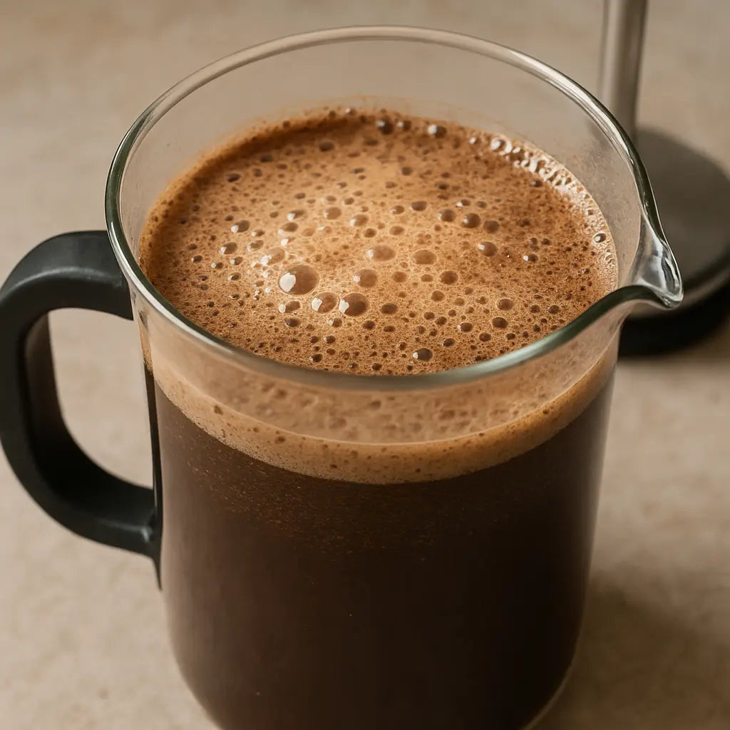 Coffee bloom phase in French press
