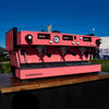 Used La Marzocco Linea Av Pink 3 Group Timers Coffee Machine