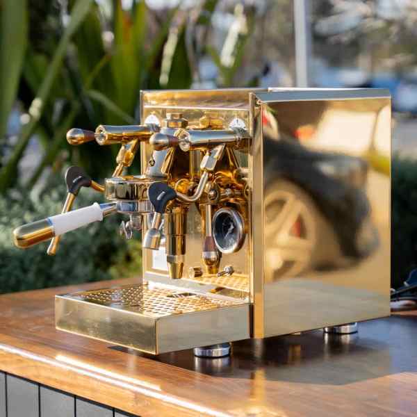 24 Cart Gold Plated Bellezza Francesca Semi Commercial Coffee Machine