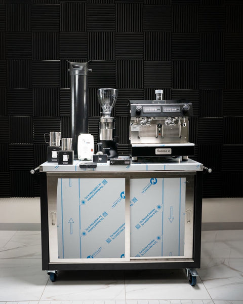 Brand New Premium FIAMMA Black Commercial Coffee Cart Package