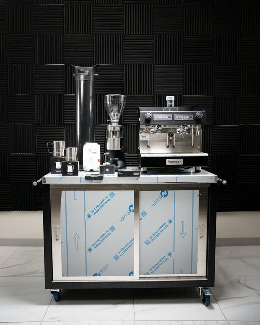 Brand New Premium FIAMMA Black Commercial Coffee Cart Package