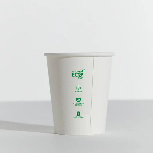 8oz Coffee Cups - PLAIN WHITE / PACK OF 100