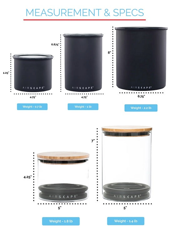 Airscape Kilo 8" Large - Matte Black Charcoal