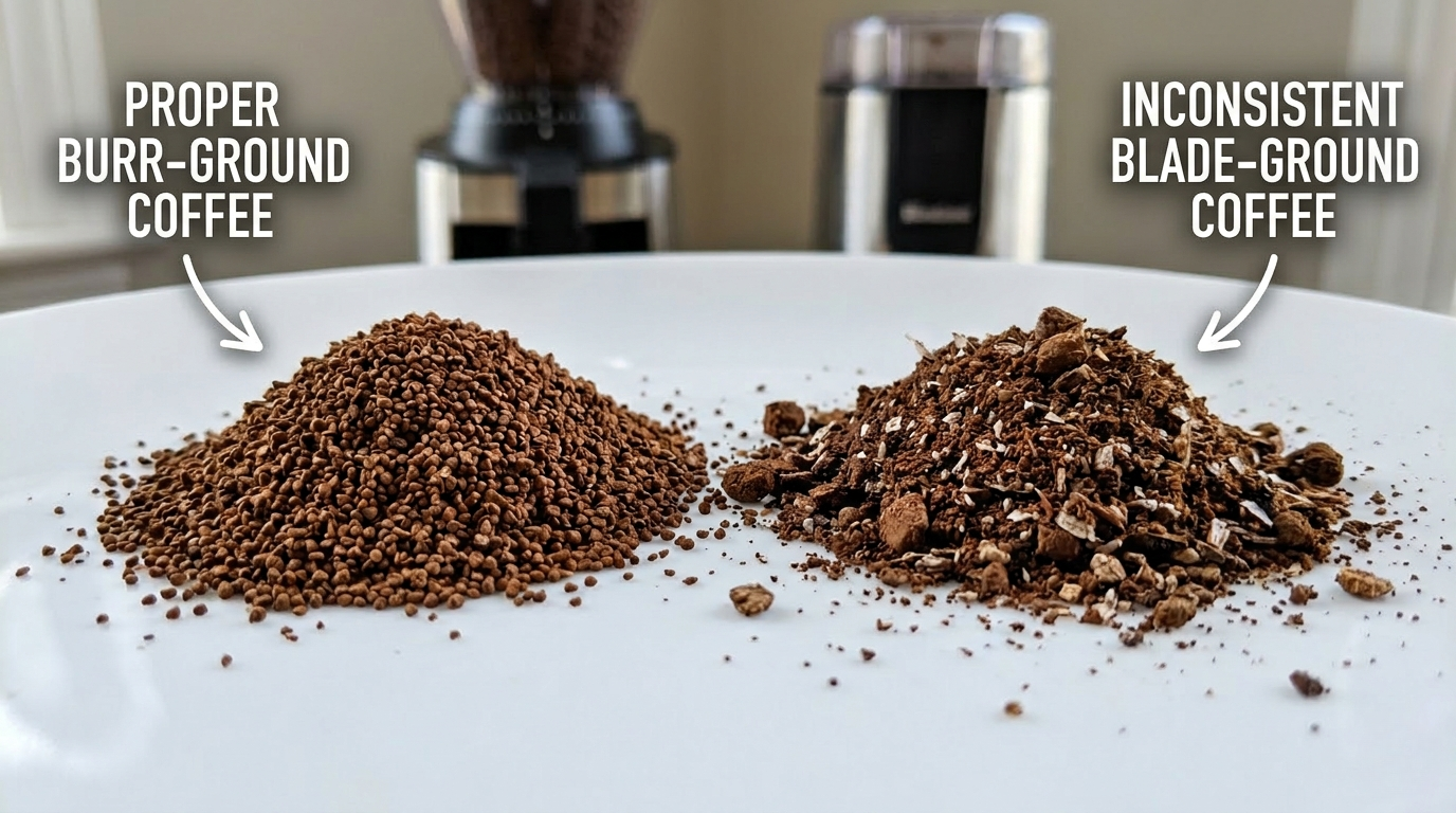 Burr grinder vs blade grinder comparison — Di Pacci Australia