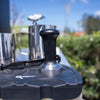 Black Carimali & X011 Grinder + Precision Accessories & Stainless Steel Coffee Cart Package