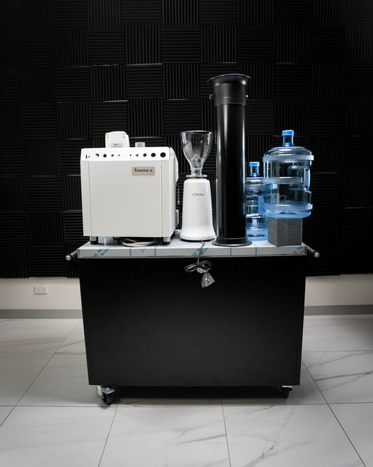 10 Amp Coffee Cart Package With Provincial White Coffee Cart