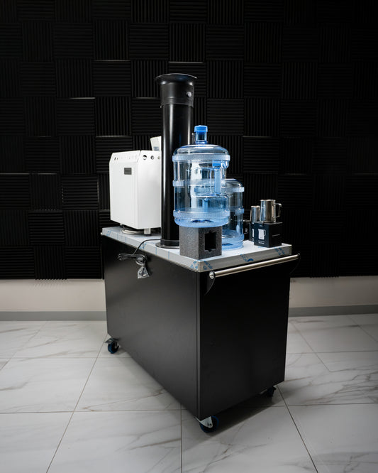 10 Amp Coffee Cart Package With Provincial White Coffee Cart
