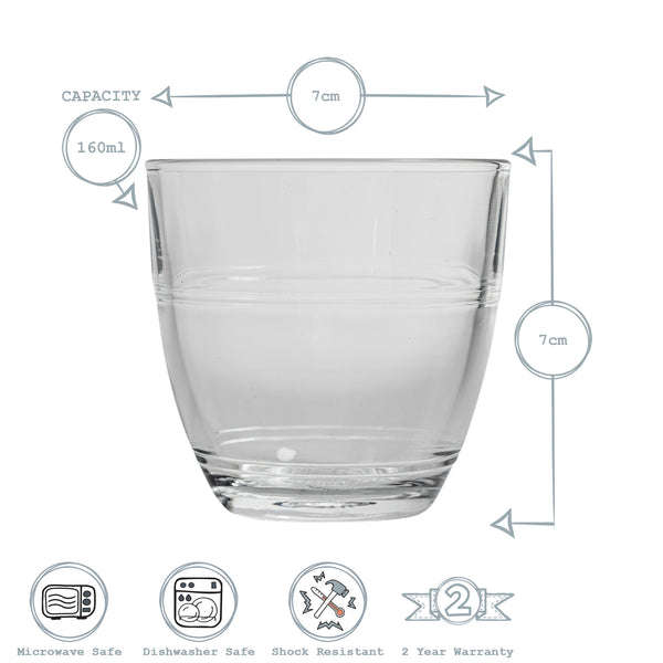 Duralex Gigogne Espresso Glasses - 160ml