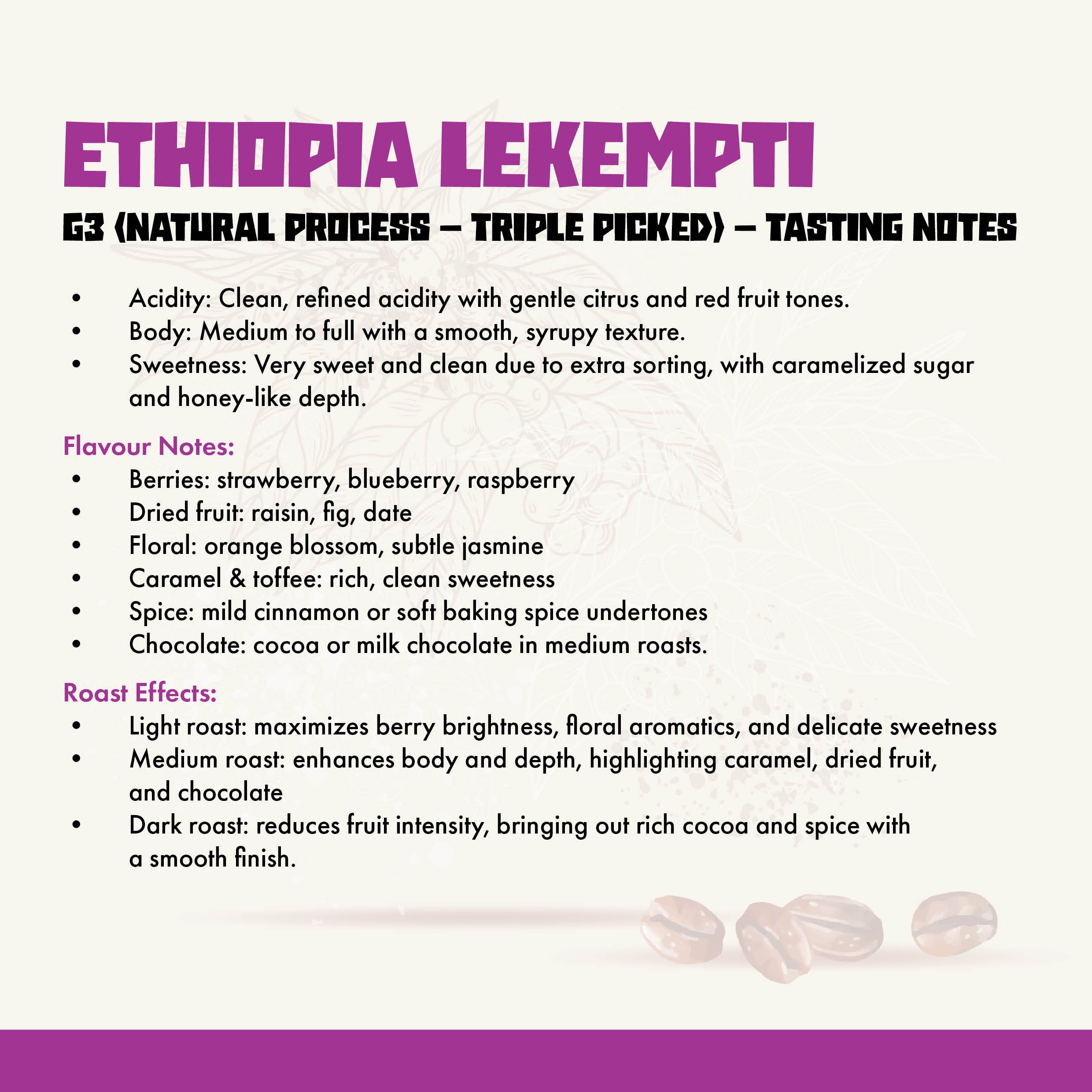 Ethiopian Lekempti G3 Green Beans 5kg