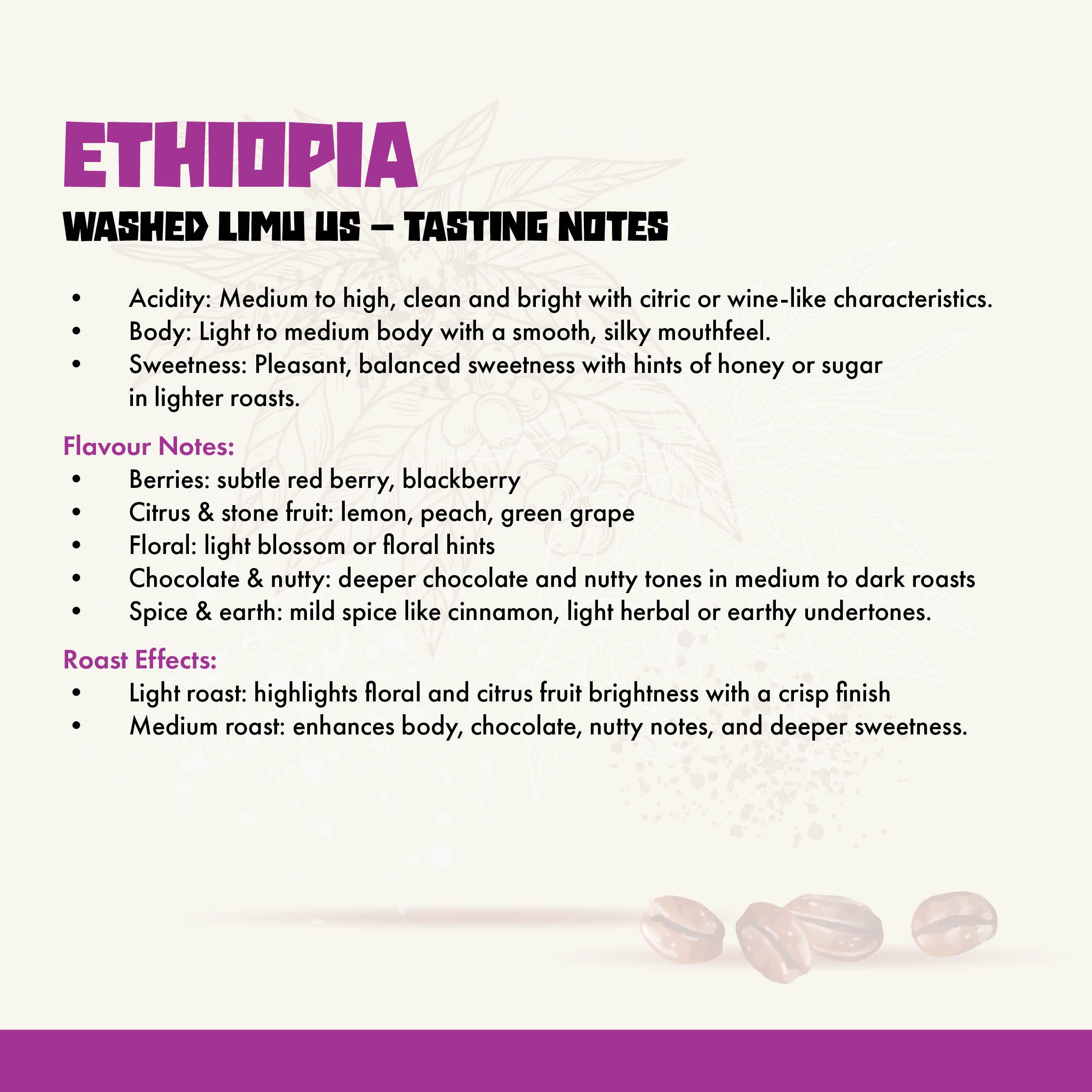 Ethiopian Washed Limu Green Beans 5kg