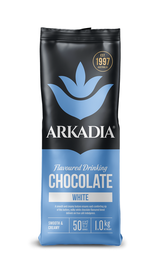 Arkadia Flavoured Drinking Chocolate - White 1kg