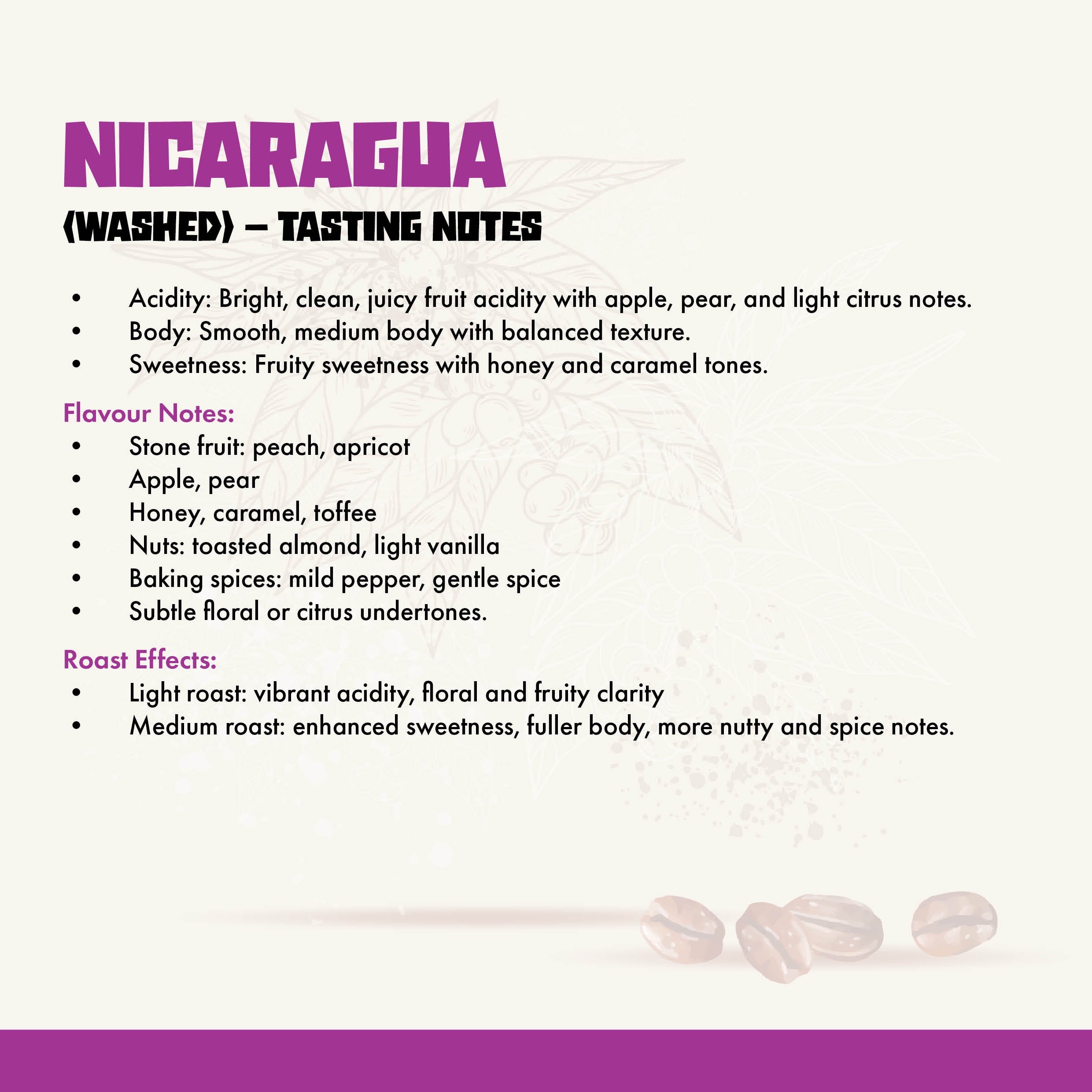 Nicaragua Washed Regional Green Beans 5kg