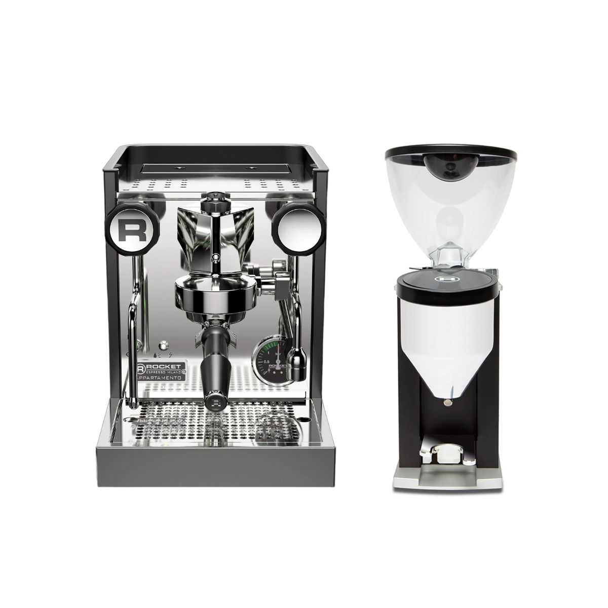 Rocket Appartamento TCA Black Coffee Machine & Rocket Faustino Bundle (Includes Free Precision Starter Pack & 250g Elements Blend)