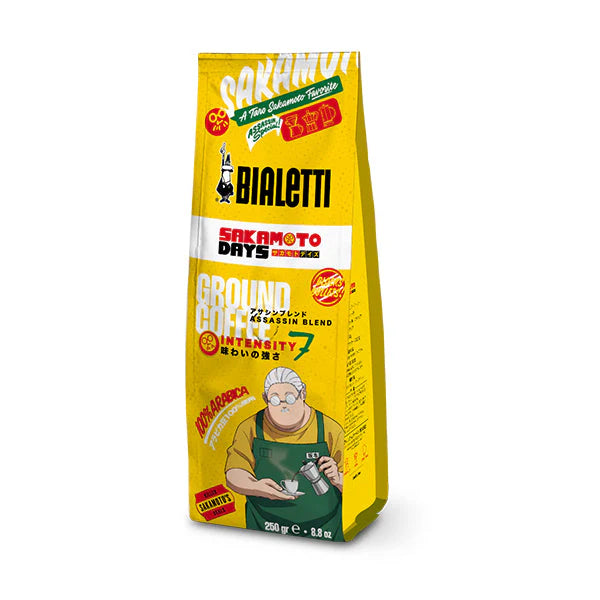 Bialetti x Sakamoto Days Ground Coffee and Gift Tin