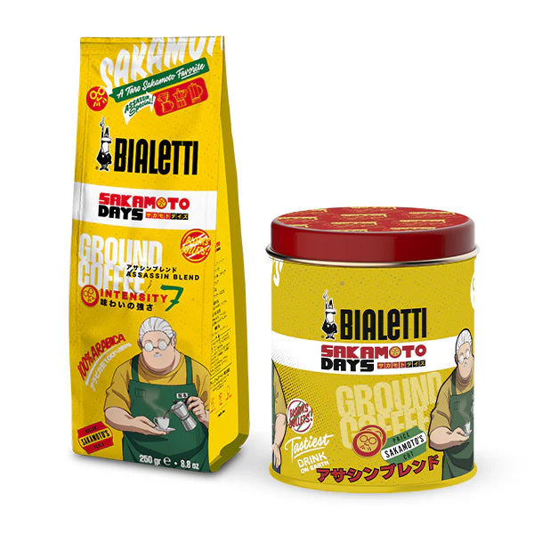 Bialetti x Sakamoto Days Ground Coffee and Gift Tin