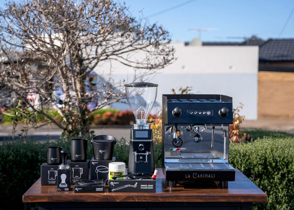 Carimali Nimble 1 Group & Carimali X010-OD Grinder Package + Precision Accessories