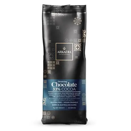 Arkadia 33% Cocoa Drinking Chocolate - 1kg - 1kg Bag - ALL