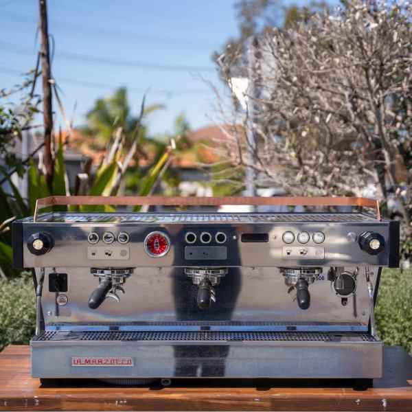 Immaculate 3 Group Custom La Marzocco PB In Black & Brass