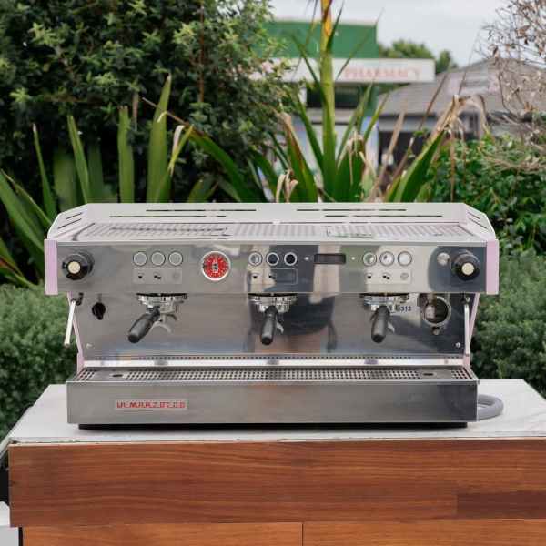 Beautiful Baby Pink 3 Group La Marzocco PB Commercial Coffee Machine - Australia - Di Pacci