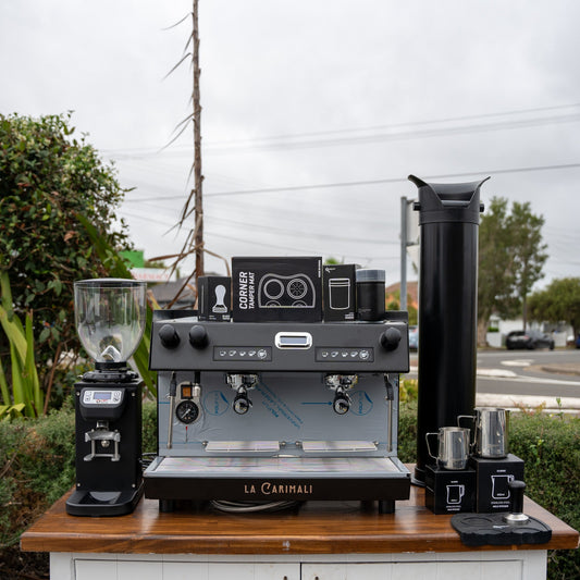 Black Carimali Nimble & DIP DKS - 65 Grinder Package + Precision Accessories - Australia - Di Pacci