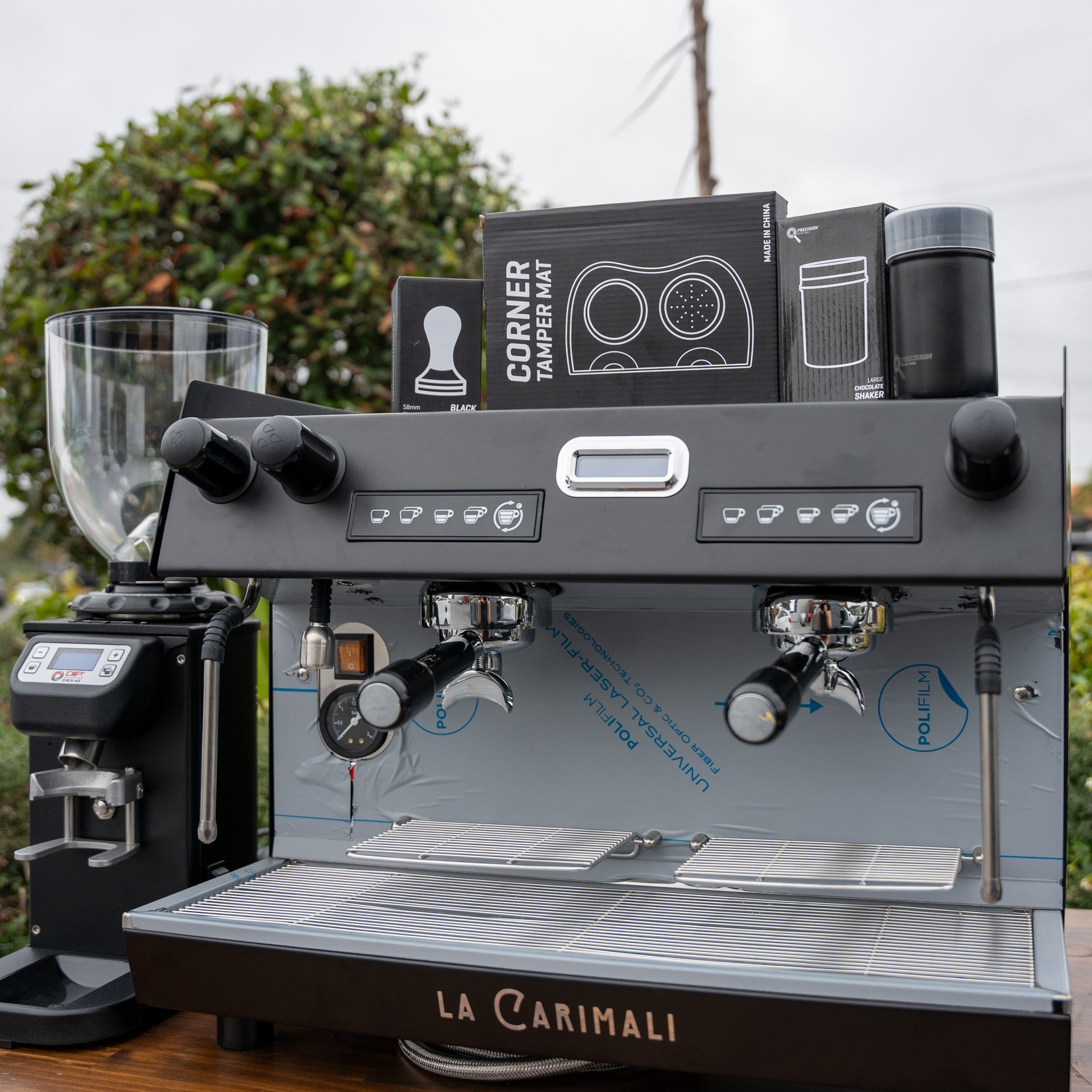 Black Carimali Nimble & DIP DKS - 65 Grinder Package + Precision Accessories - Australia - Di Pacci