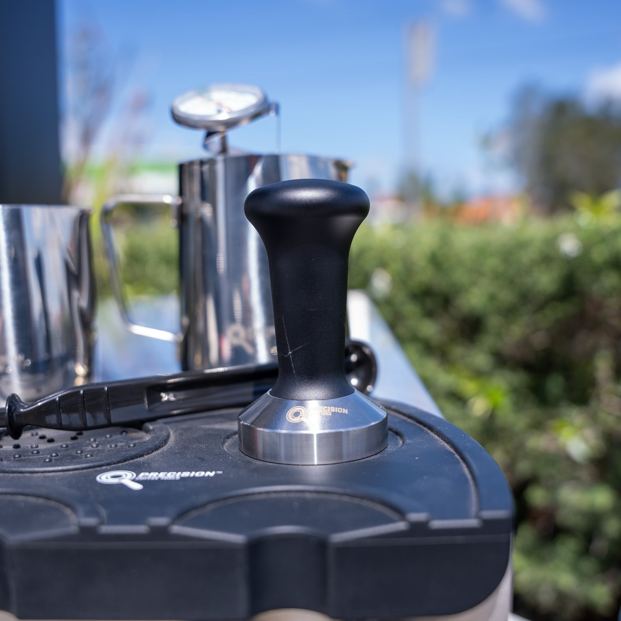 Black Carimali & X011 Grinder + Precision Accessories & Stainless Steel Coffee Cart Package - Australia - Di Pacci