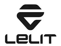 Black geometric logo with angular shapes forming an abstract design above the text ’LELIT’