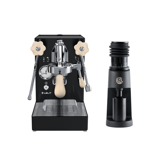Black Lelit Mara X V2 & Precision GS0 V2 Grinder Package - Australia - Di Pacci