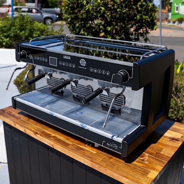 Brand New Gaggia La Vetro PRO – 3 Group – Tall Cup – Black - Australia - Di Pacci